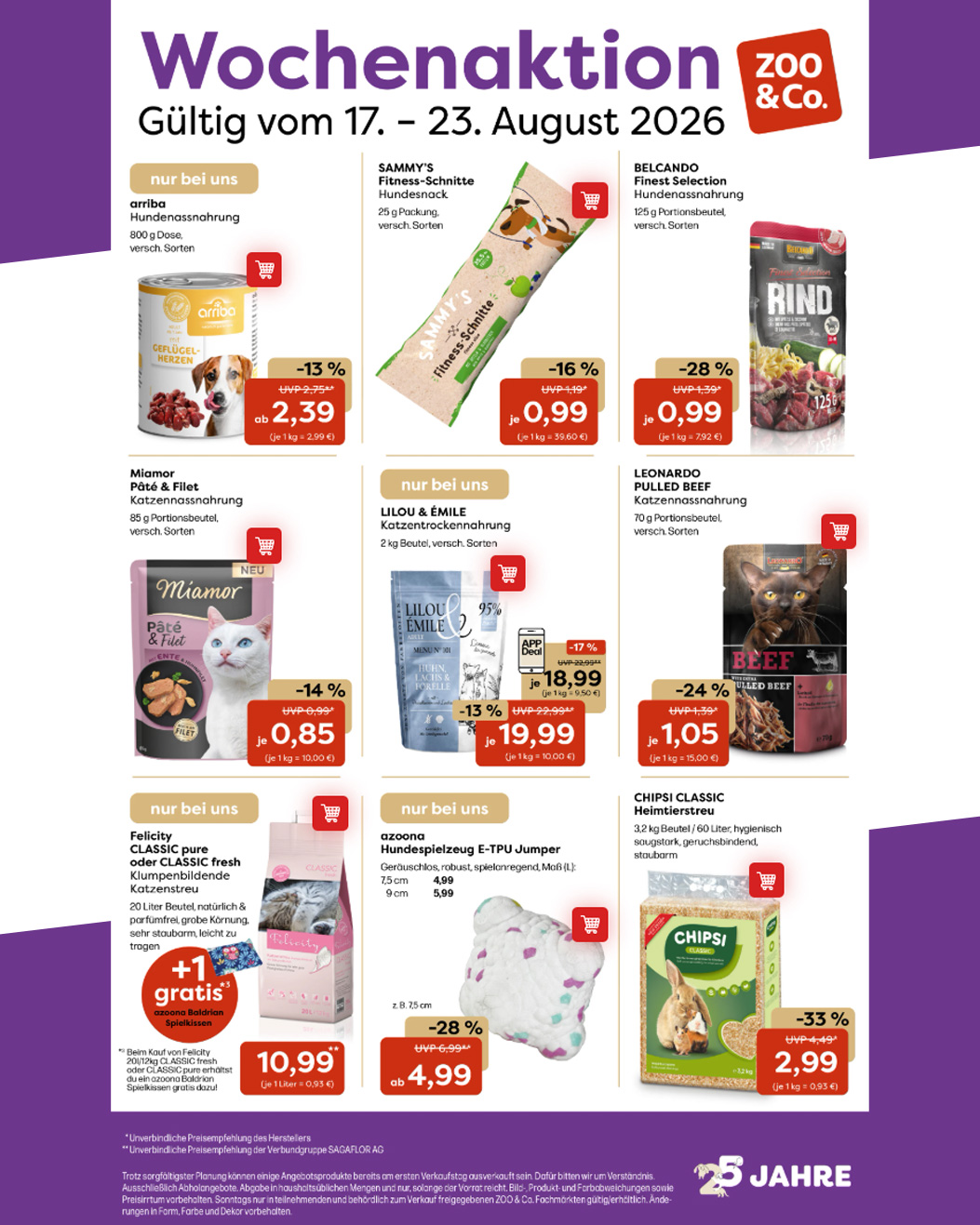Zoo & Co. Wochenaktion Deals 