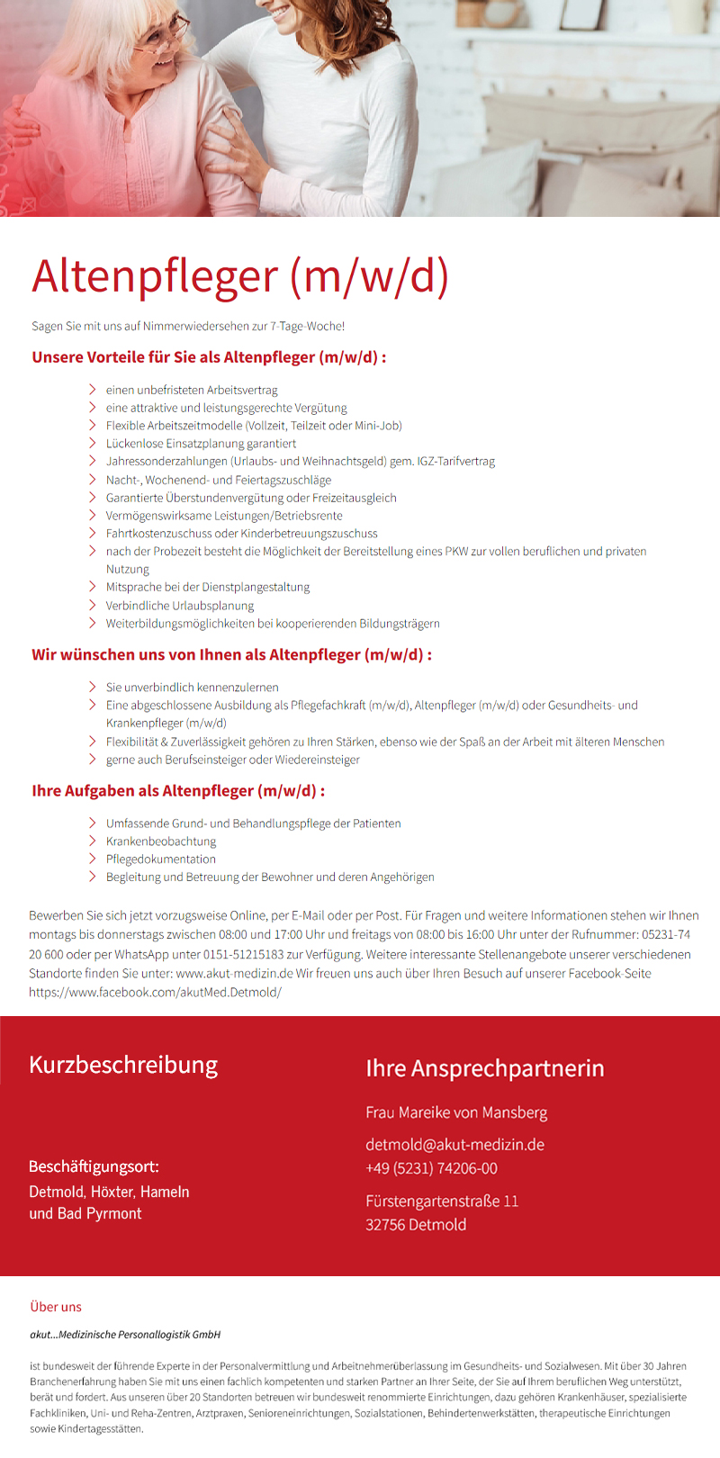 Altenpfleger (m/w/d) - akut...Medizinische Personallogistik GmbH