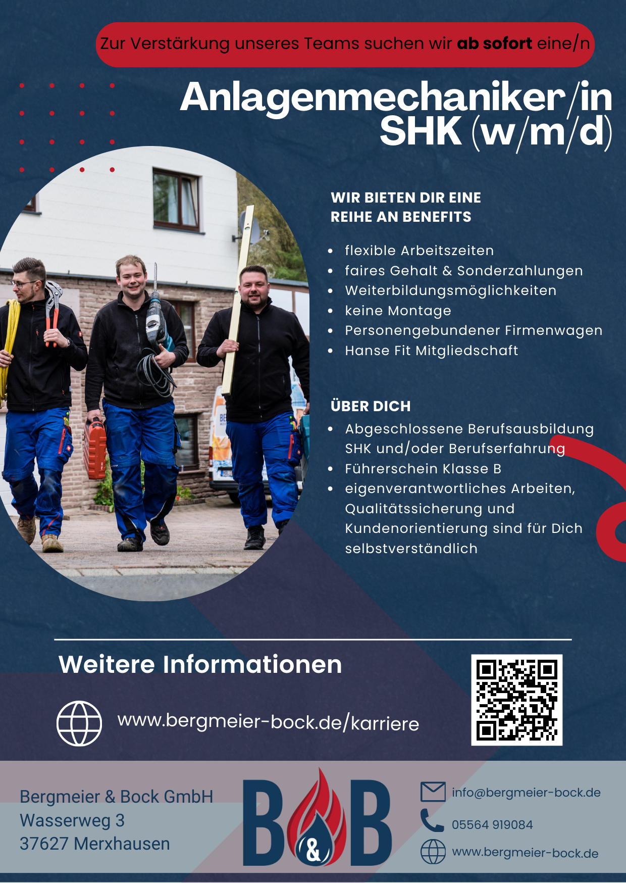 Anlagenmechaniker:in (SHK) (m/w/d) - Bergmeier & Bock GmbH