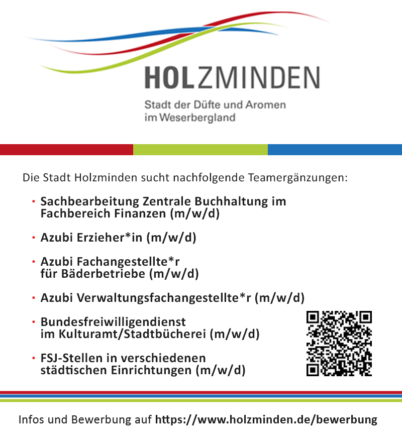 Wir suchen Dich! (m/w/d) - Stadt Holzminden 