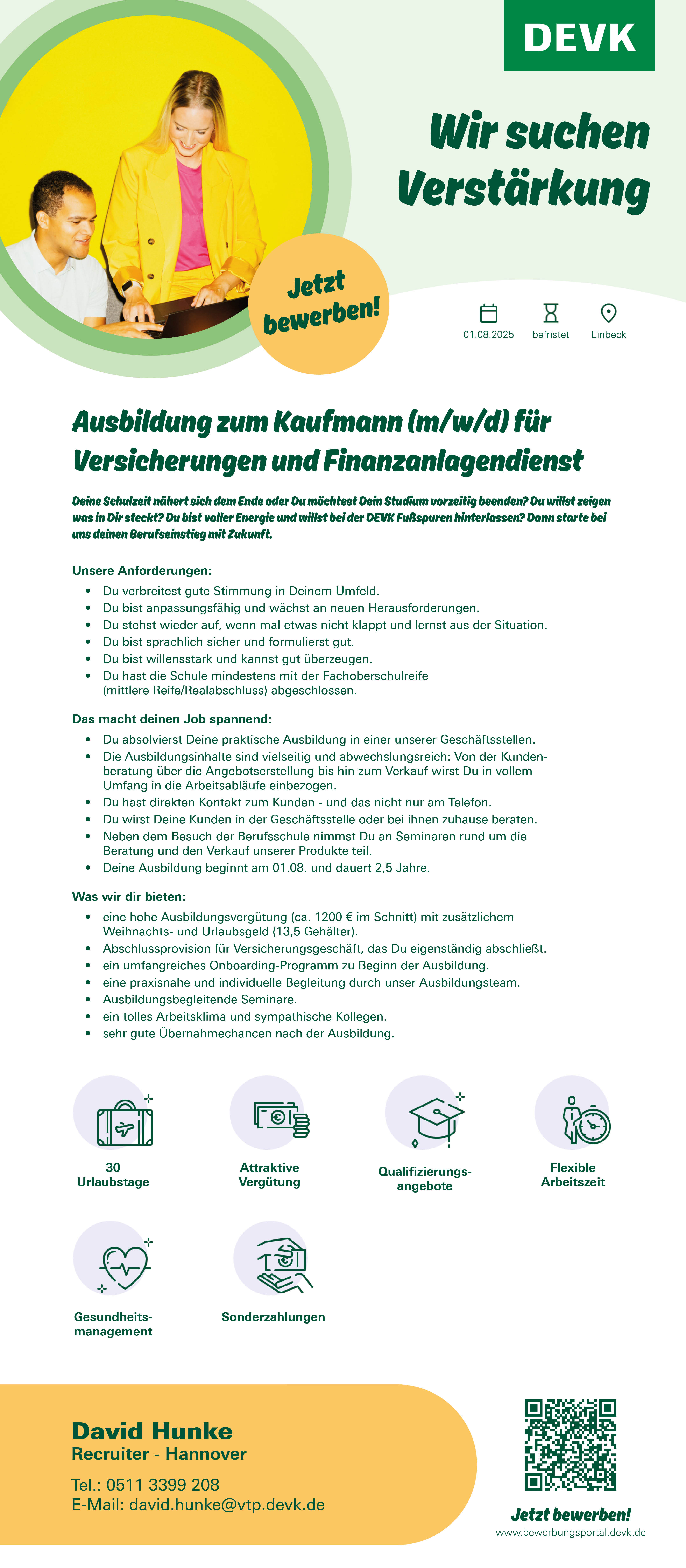 Ausbildung zum Kaufmann/-frau (m/w/d) für Versicherungen und Finanzanlagendienst - DEVK Versicherung