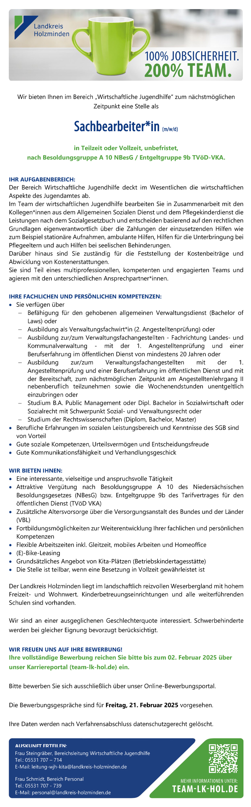 Sachbearbeiter/in (m/w/d) im Bereich 