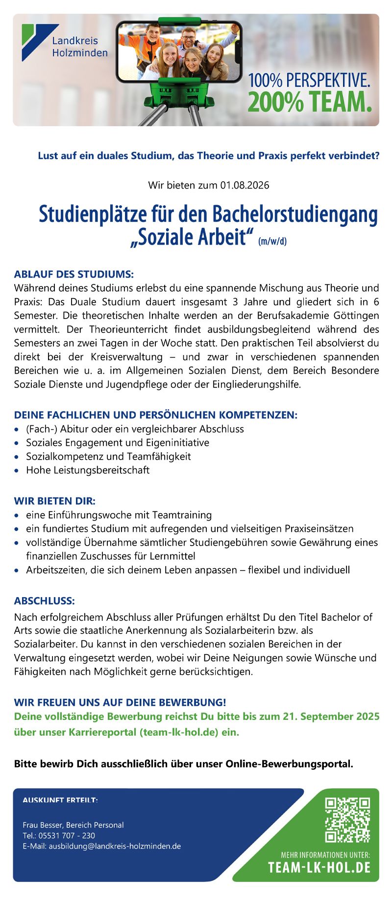 Studienplatz für den Bachelorstudiengang 