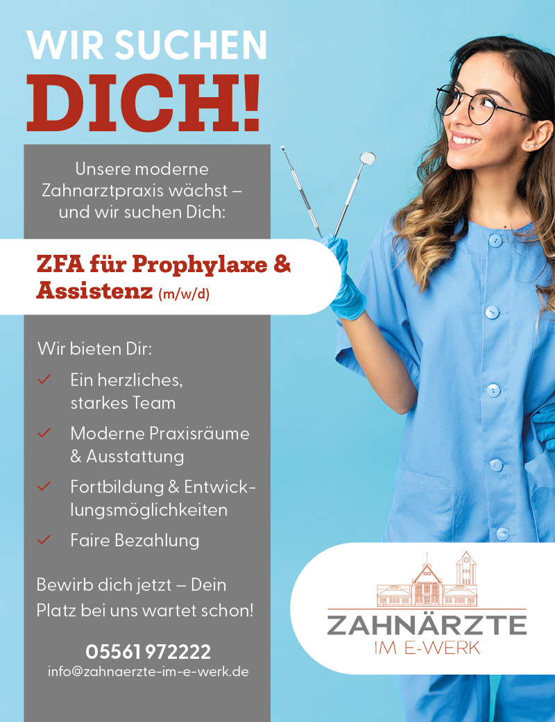 ZFA für Prophylaxe & Assistenz (m/w/d) - Zahnärzte im E-Werk