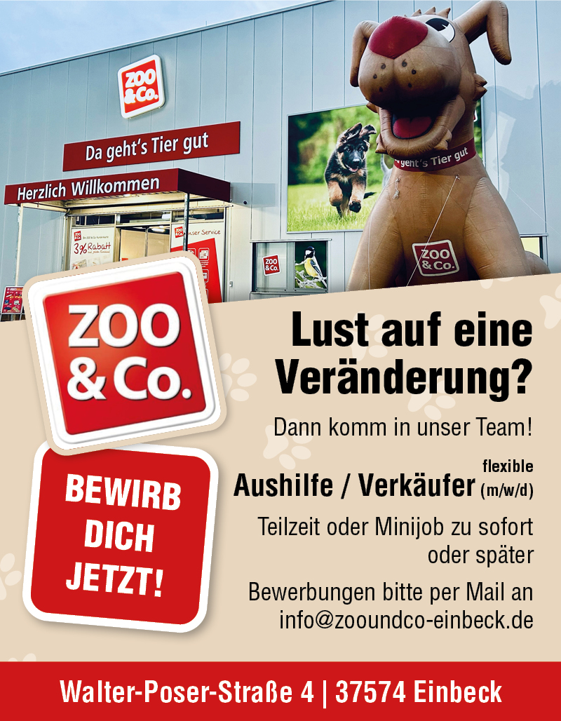 Aushilfe / Verkäufer/in (m/w/d) - Zoo & Co. Einbeck 