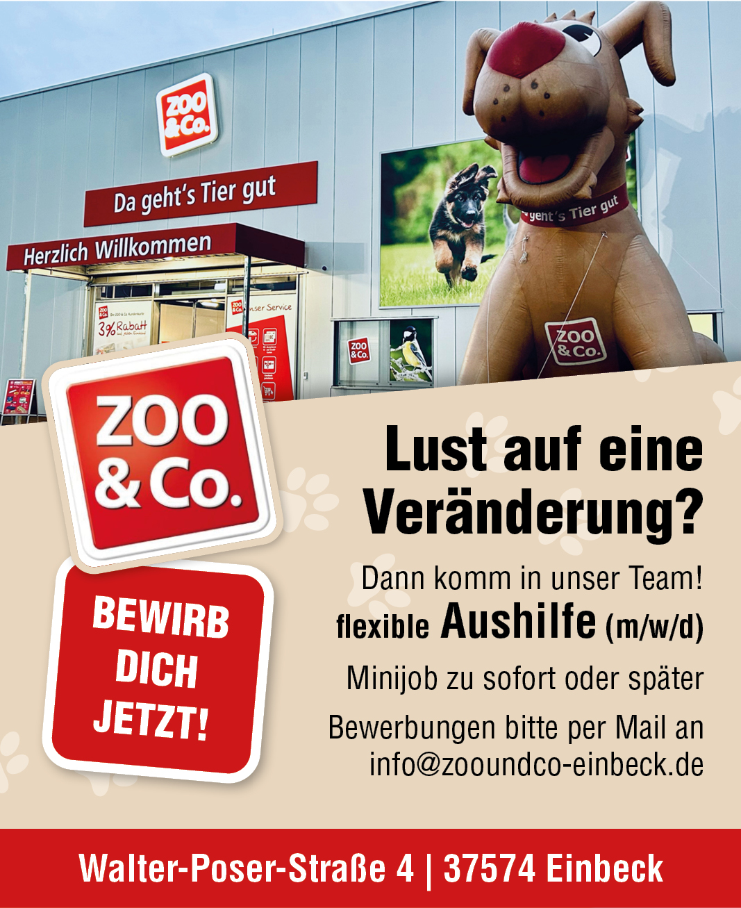 Aushilfe (m/w/d) - Zoo & Co. Einbeck