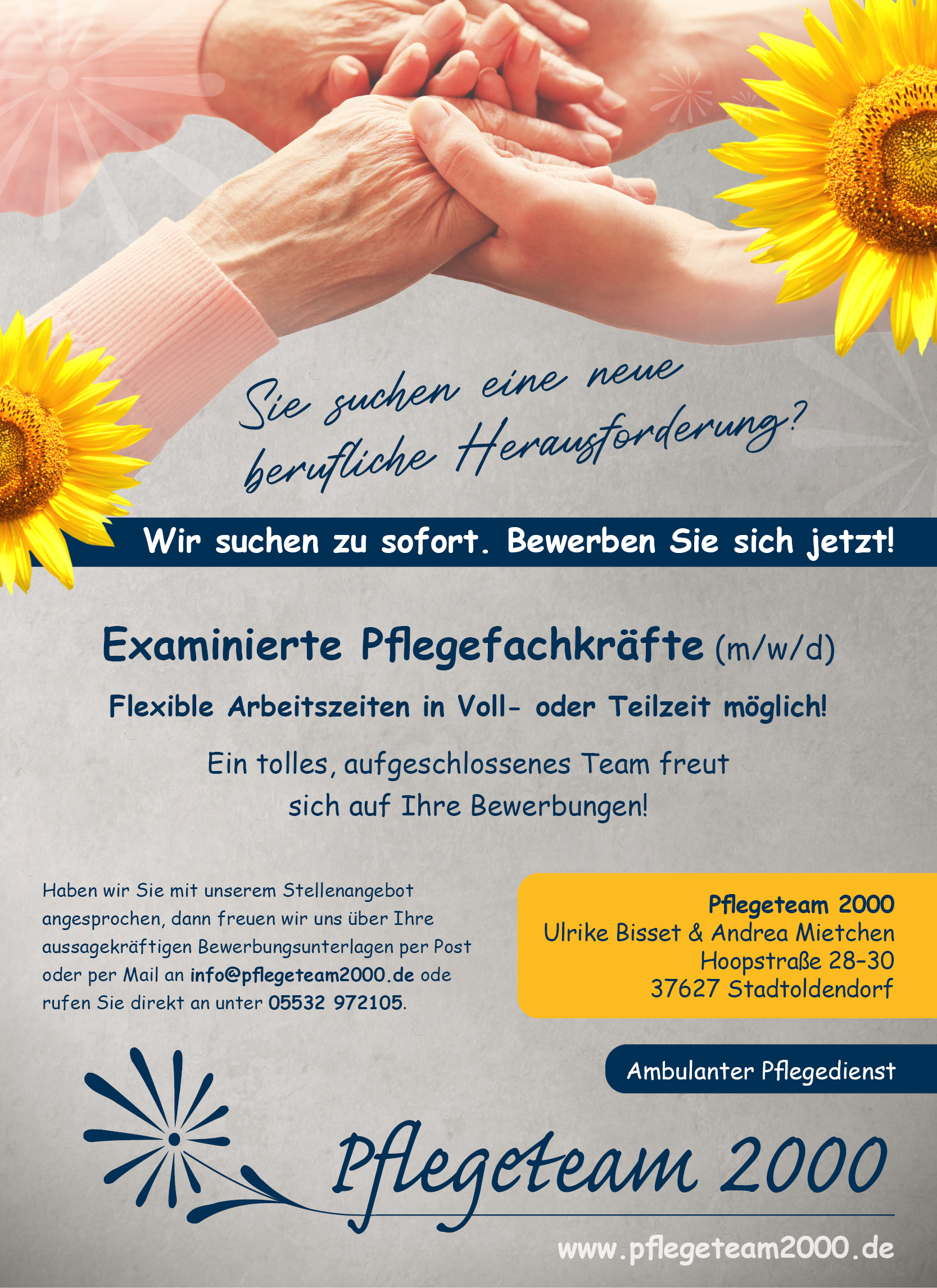 Examinierte Pflegefachkraft (m/w/d) - Pflegeteam 2000