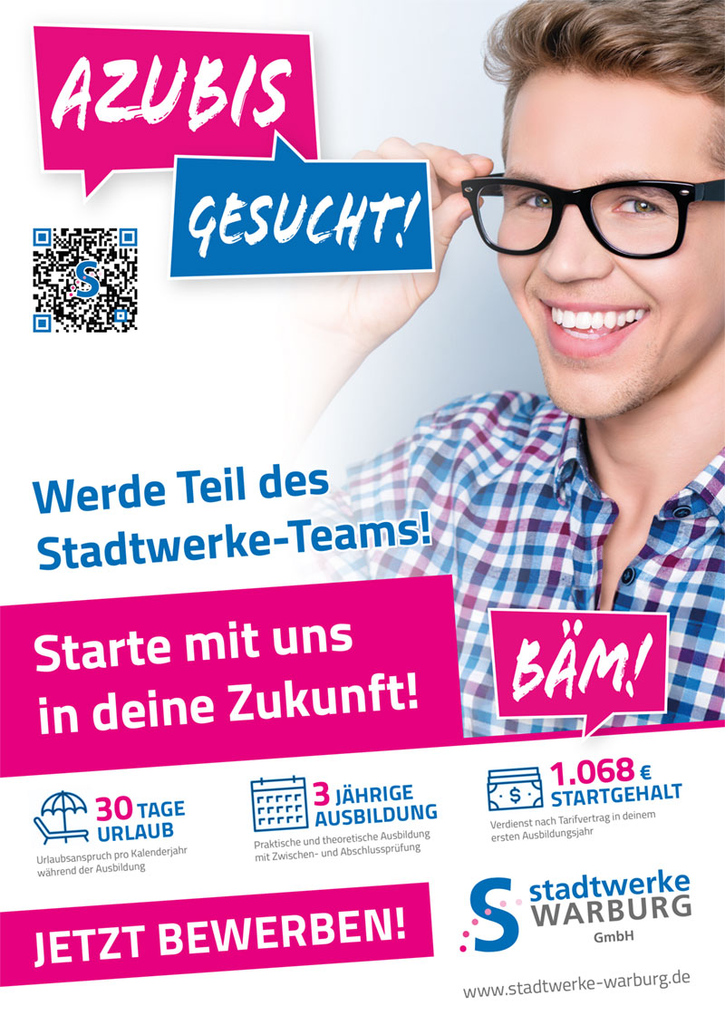 Azubis gesucht (m/w/d) - Stadtwerke Warburg 