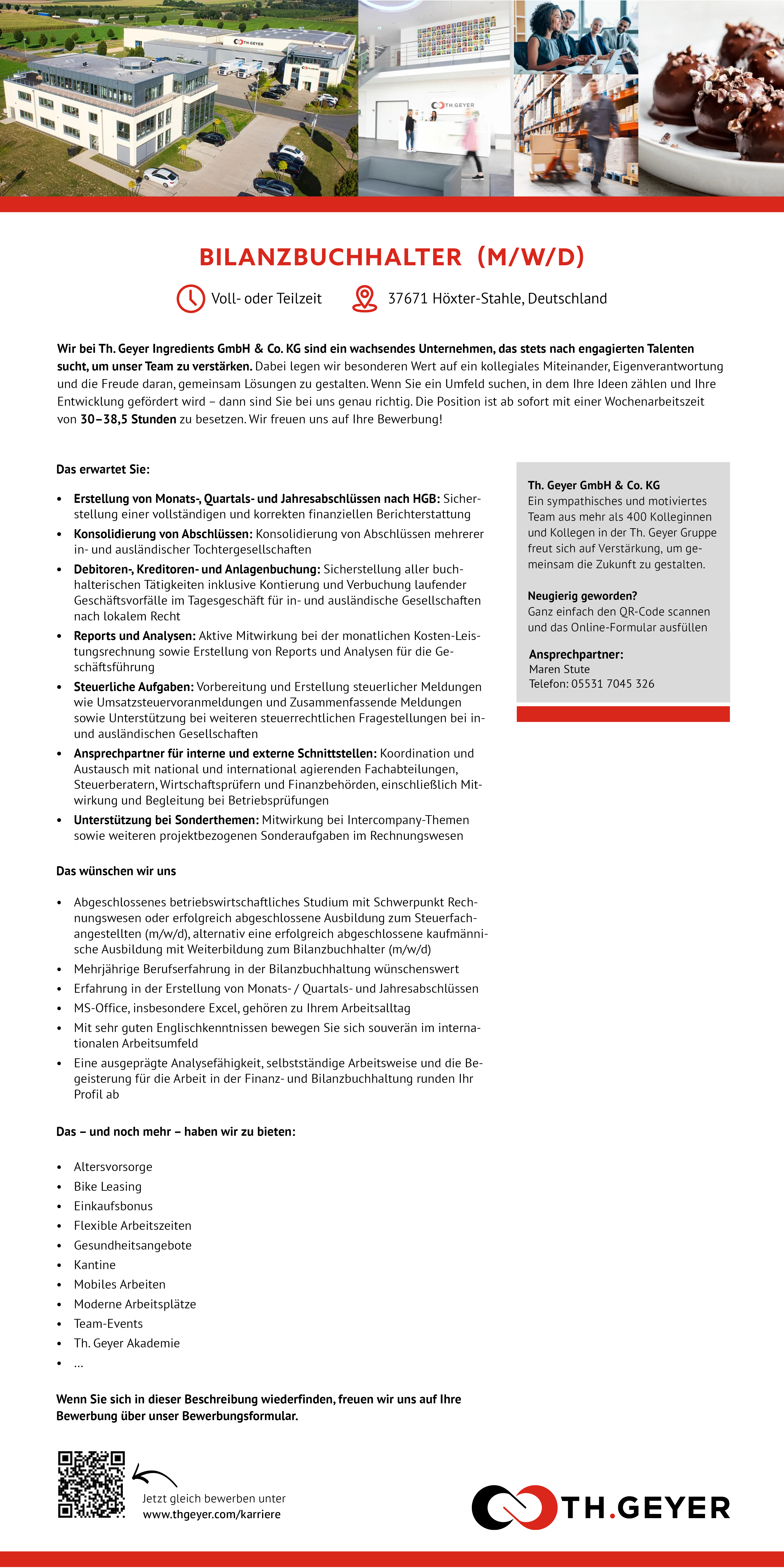 Bilanzbuchhalter/in (m/w/d) - TH.GEYER Höxter-Stahle