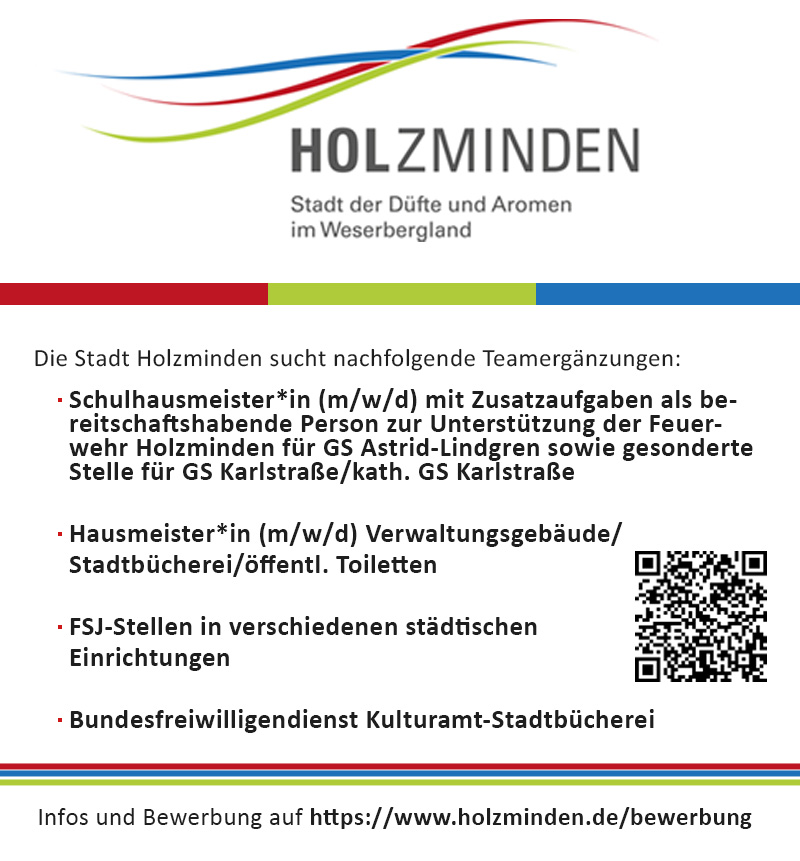 Wir suchen Dich! (m/w/d) - Stadt Holzminden