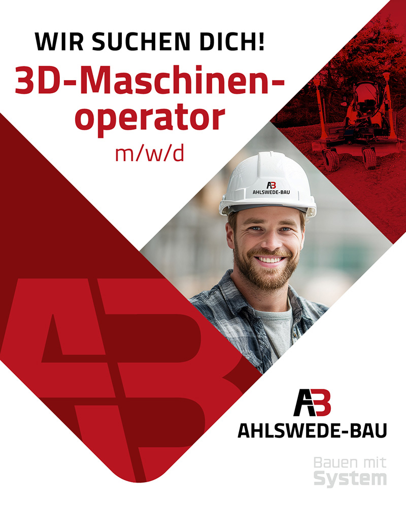 3D-Maschinenoperator (m/w/d) - Ahlswede Bau