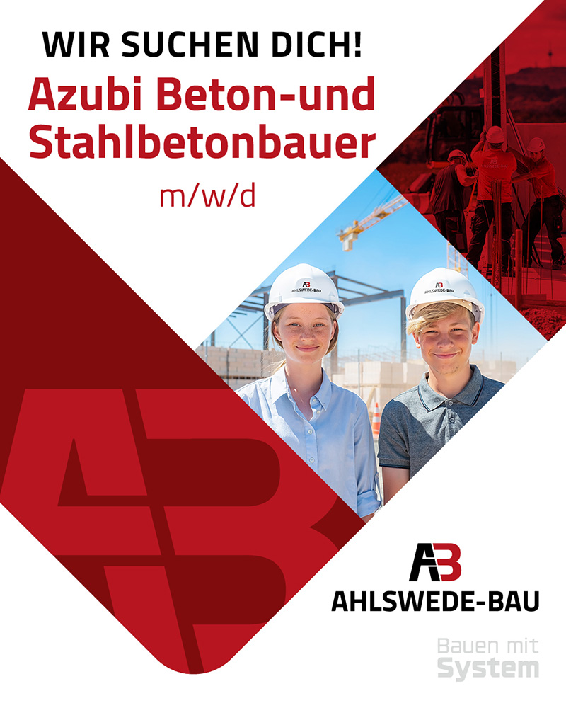 Azubi Beton- und Stahlbetonbauer (m/w/d) - Ahlswede Bau