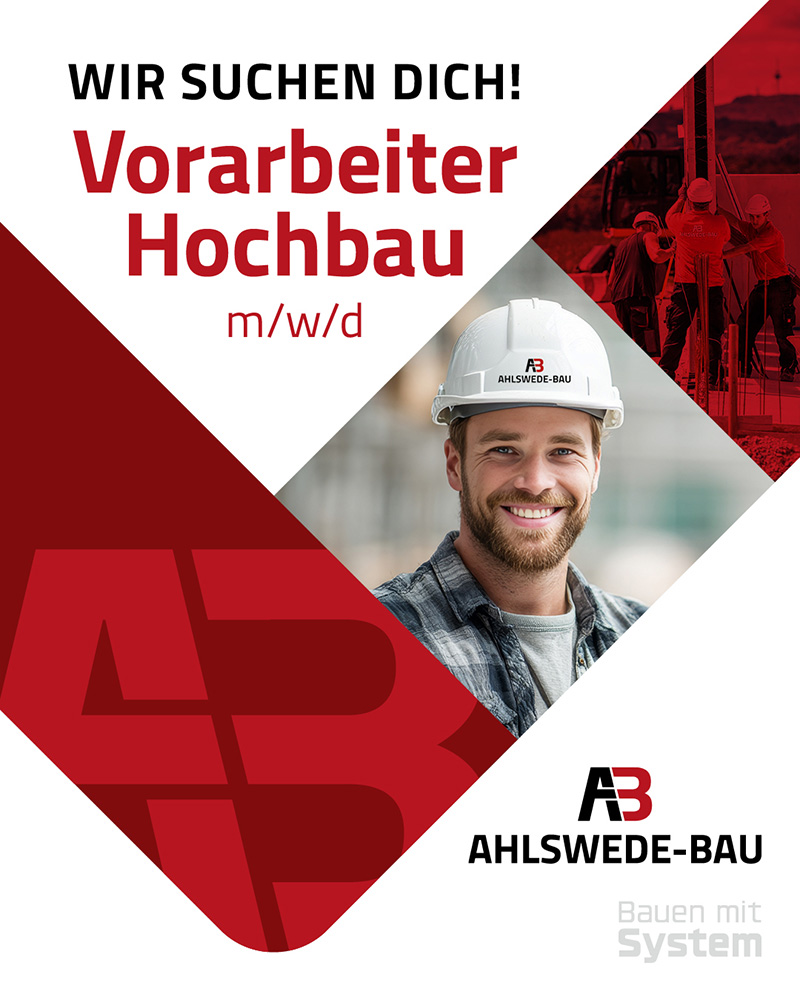 Vorarbeiter Hochbau (m/w/d) - Ahlswede Bau