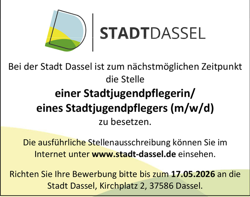 Stadtjugendpfleger/-in (m/w/d) - Stadt Dassel 