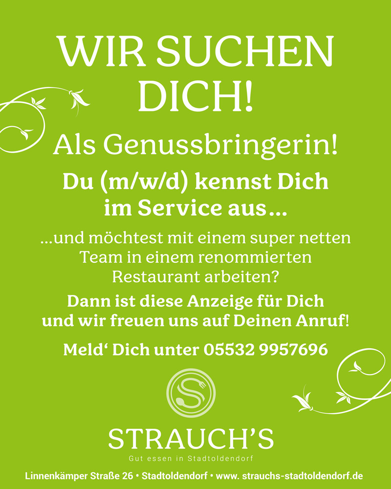 Servicekraft (m/w/d) - Strauchs Stadtoldendorf 