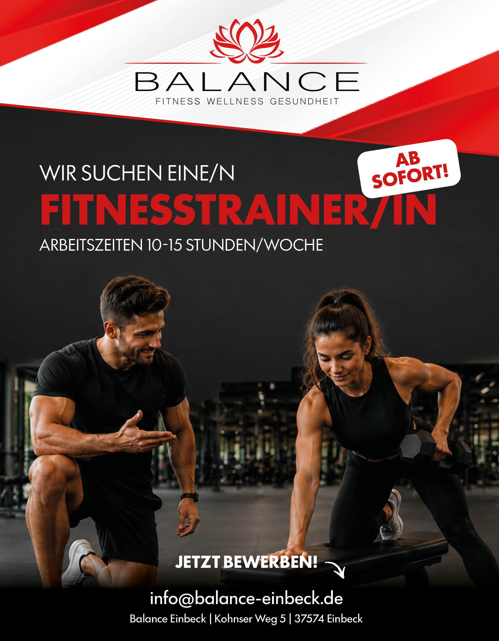 Fitnesstrainer/in (m/w/d) - Balance Einbeck