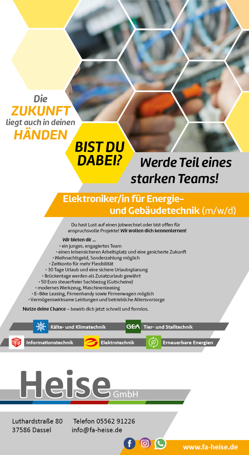 Elektroniker/in für Energie- und Gebäudetechnik (m/w/d) - Heise GmbH