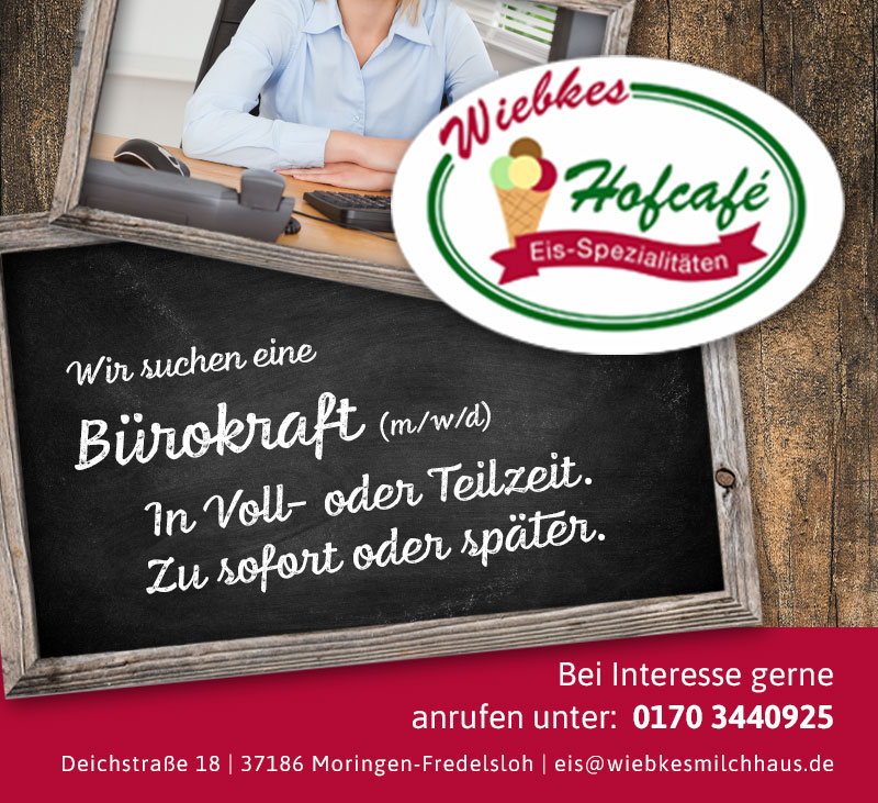 Bürokraft (m/w/d)  - Wiebkes Hofcafé 