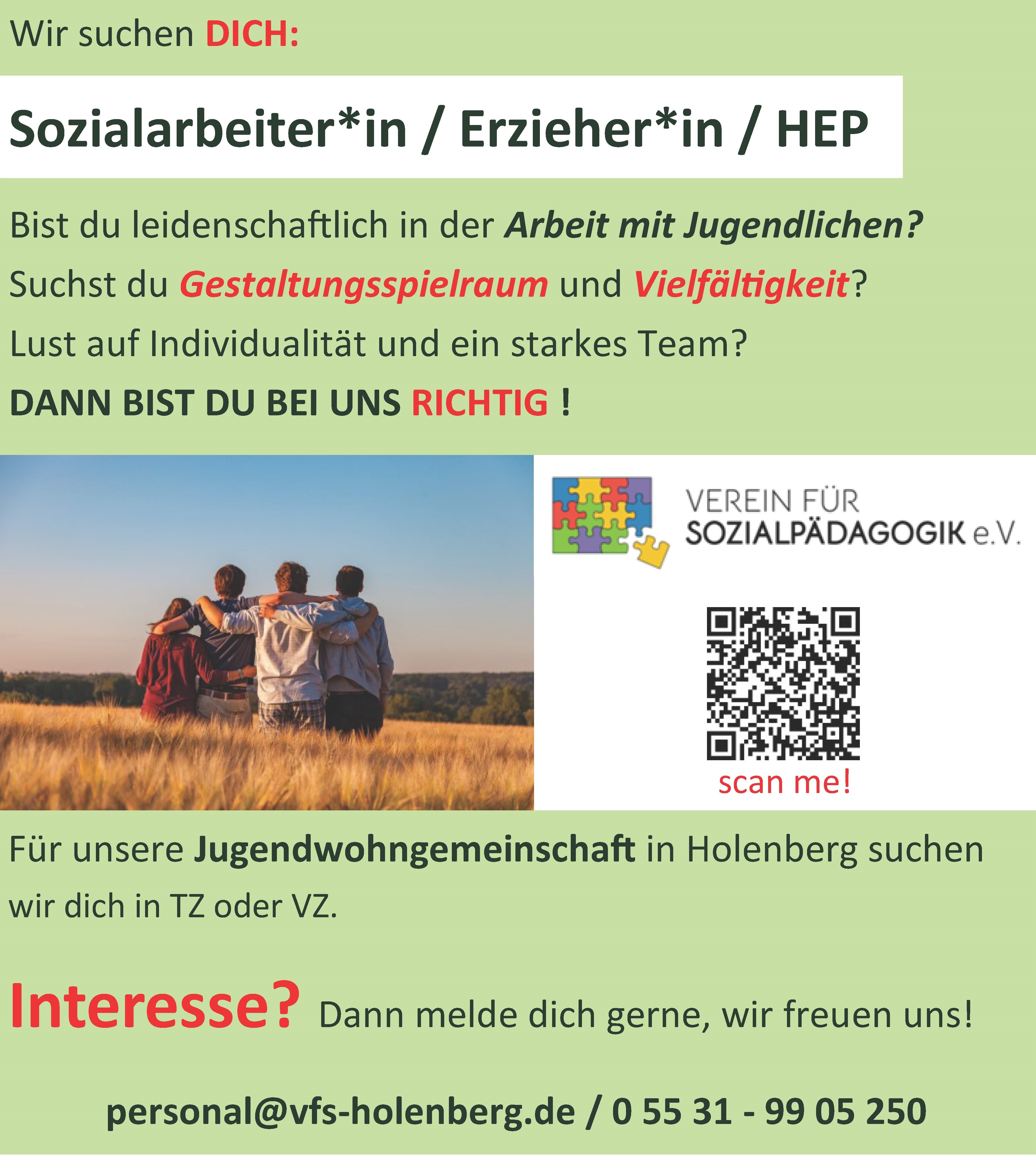 Sozialarbeiter*in / Erzieher*in / HEP (m/w/d) - Verein für Sozialpädagogik e.V.