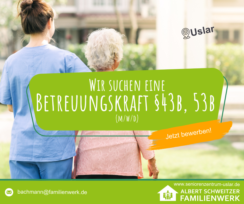 Betreuungskraft (m/w/d) §43B, 53B - Albert Schweitzer Familienwerk