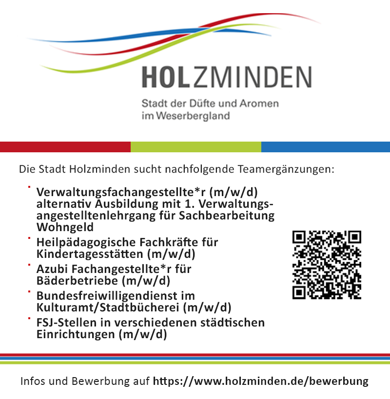 Wir suchen Dich! (m/w/d) - Stadt Holzminden 