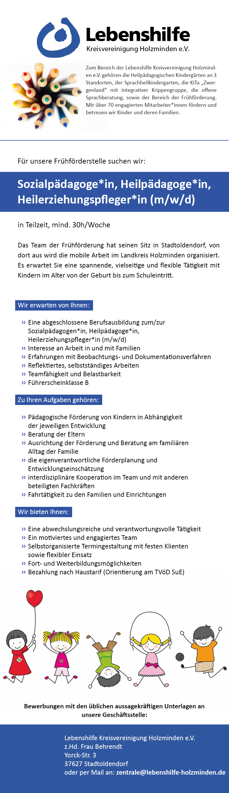 Sozialpädagoge/in, Heilpädagoge/in, Heilerziehungspfleger/in (m/w/d) - Lebenshilfe Kreisvereinigung Holzminden e.V.