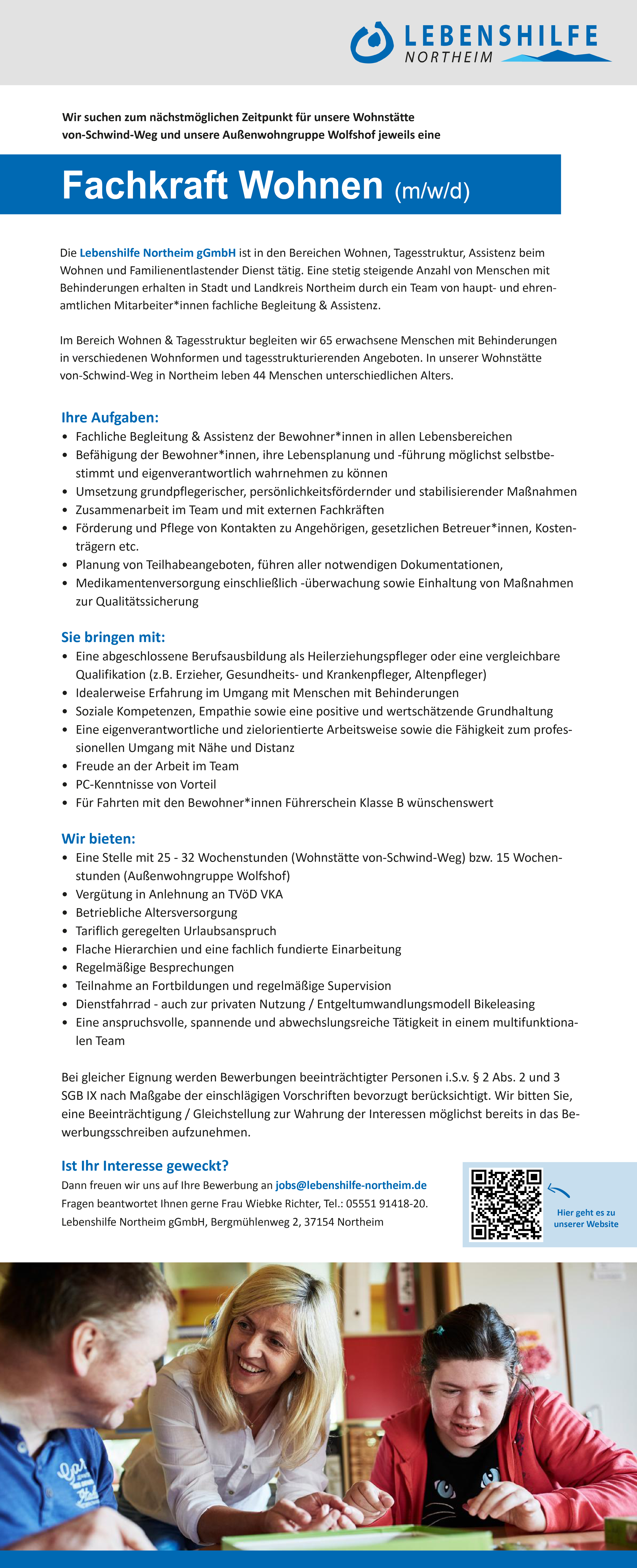 Fachkraft Wohnen (m/w/d) - Lebenshilfe Northeim gGmbH