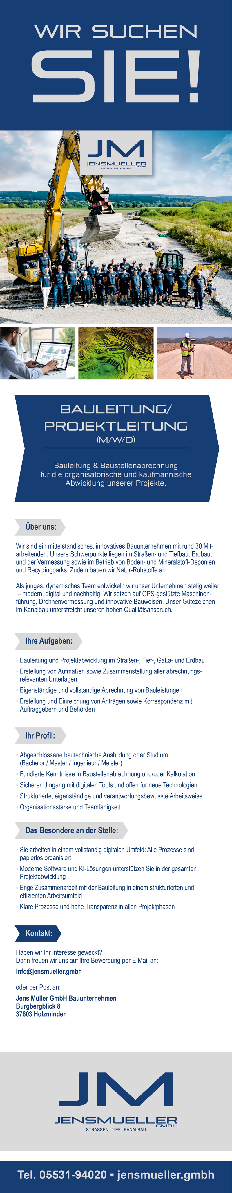 Bauleitung/Projektleitung (m/w/d) - Jens Müller GmbH